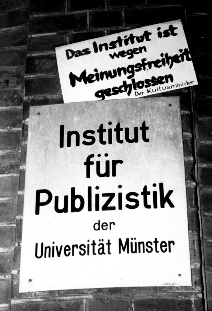 Reaktion der Studenten auf Hagemanns Suspendierung (Quelle: Privatarchiv Horst Hagemann)