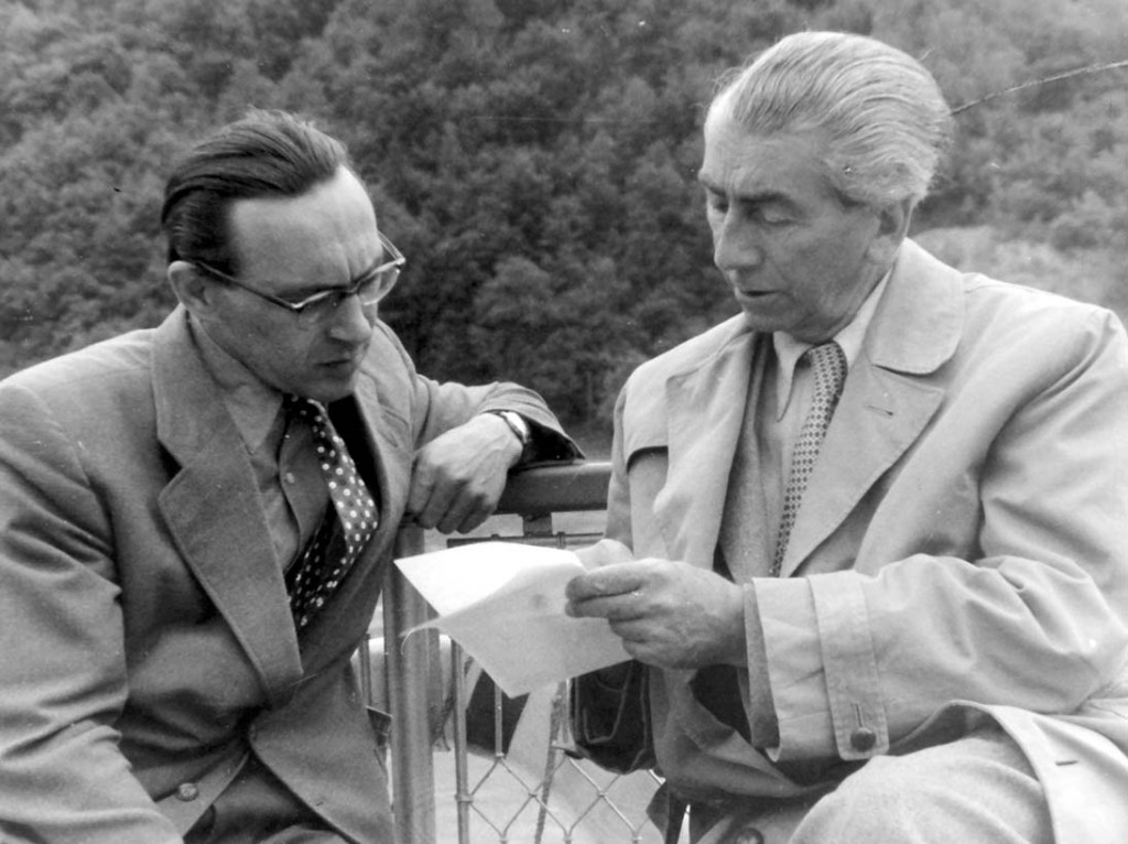 Professor Hanns Braun (rechts) zusammen mit dem Assistenten Heinz Starkulla (Quelle: Privatarchiv Heinz Starkulla junior)